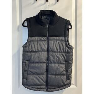 Rock & Republic Mens Puffer Vest Sleeveless Black Size S Biker Skater Gothic